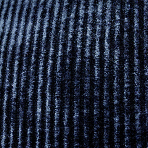 Striped Blue Cushions - Garda Corduroy Piped Cushion Cover Navy furn.