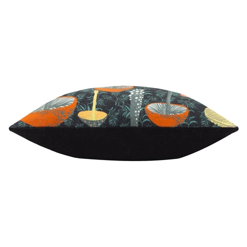 Woodland Black Cushions - Garett Printed Cotton Cushion Cover Black furn.