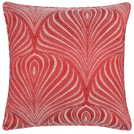 Paoletti Gatsby Jacquard Piped Cushion Cover in Terracotta