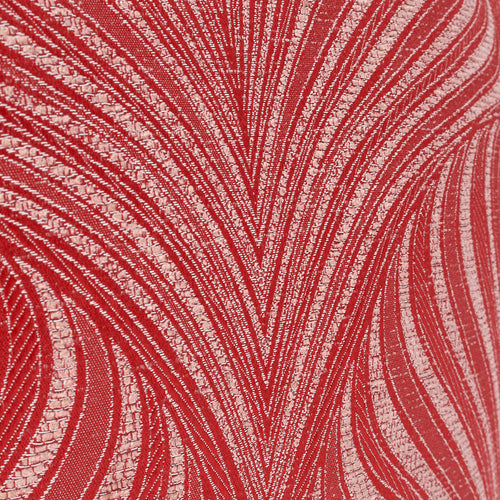 Geometric Red Cushions - Gatsby Jacquard Piped Cushion Cover Terracotta Paoletti