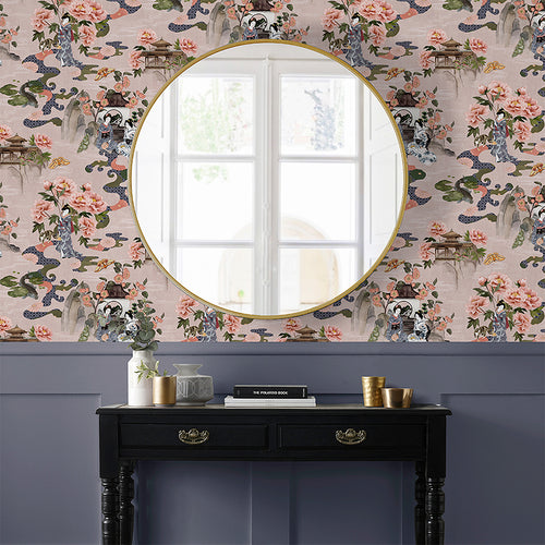 Global Pink Wallpaper - Geisha Floral Wallpaper Blush Paoletti