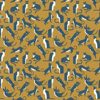 Geometric Yellow Wallpaper - Geo Cat  Wallpaper Sample Mustard furn.
