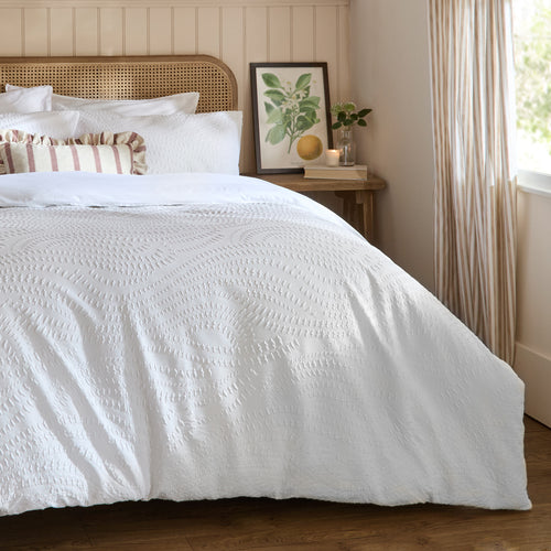 Georgia Heat Pressed Duvet Cover Set White