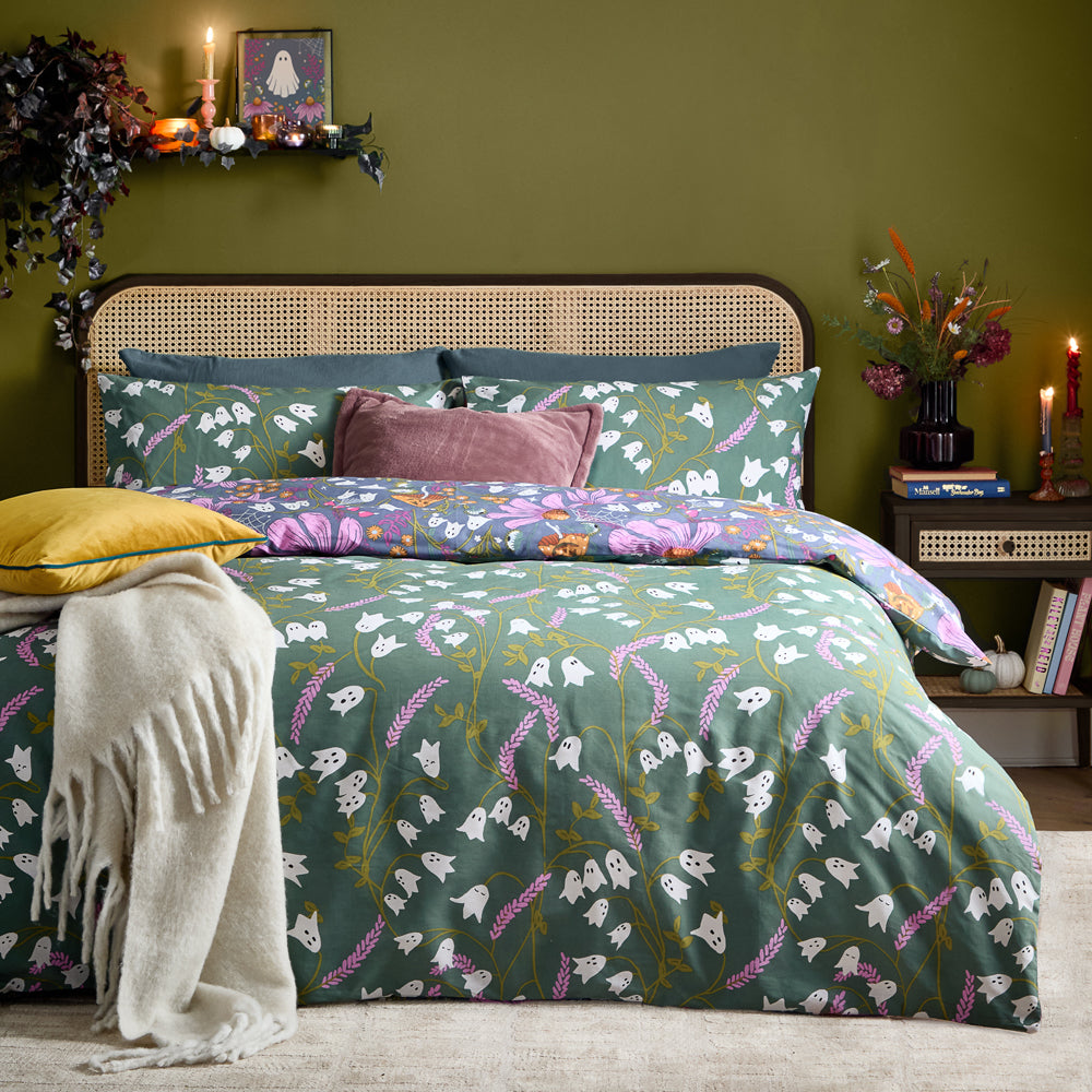 Ghoul Gardens Halloween Reversible Duvet Cover Set Multicolour