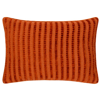Striped Red Cushions - Giyla Chenille  Cushion Cover Brick furn.