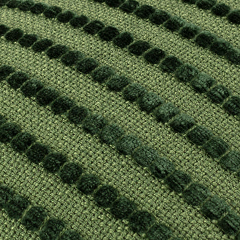 Striped Green Cushions - Giyla Chenille  Cushion Cover Forest furn.