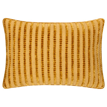 Striped Gold Cushions - Giyla Chenille  Cushion Cover Gold furn.
