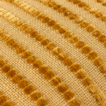 Striped Gold Cushions - Giyla Chenille  Cushion Cover Gold furn.