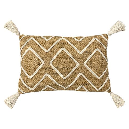 Geometric Beige Cushions - Godi Braided Jute Cushion Cover Natural furn.
