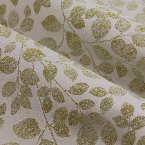 Grace Leaf Jacquard Fully Lined Pencil Pleat Curtains Sage