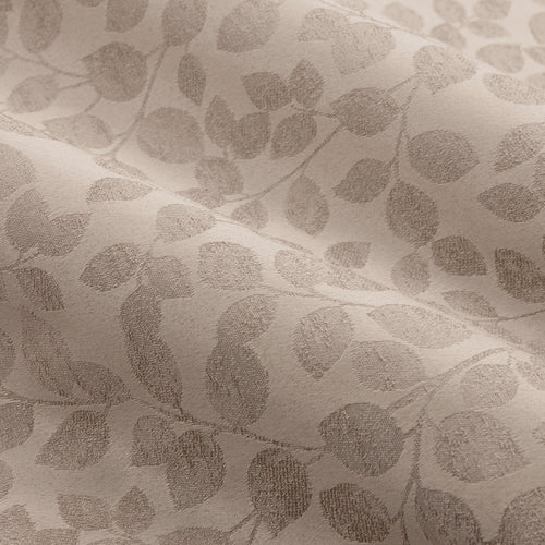 Grace Leaf Jacquard Fully Lined Pencil Pleat Curtains Taupe