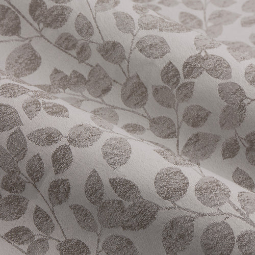 Grace Leaf Jacquard Fully Lined Eyelet Curtains Mist Grey