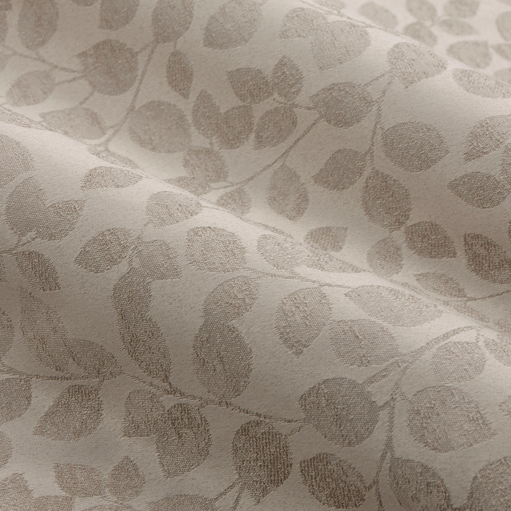 Grace Leaf Jacquard Fully Lined Eyelet Curtains Natural