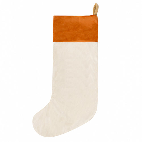  White Accessories - Gretel Printed Velvet Xmas Stocking Cloud Dust/Ginger furn.