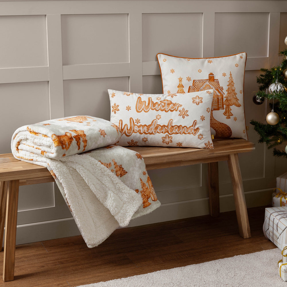 Gretel Sherpa Fleece Throw Cloud Dust