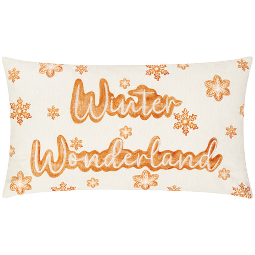  Brown Cushions - Gretel Winter Wonderland Embroidered Cushion Cover Cloud Dust/Ginger furn.