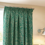 Wylder Grantley Jacquard Pencil Pleat Curtains in Emerald
