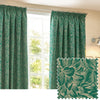 Wylder Grantley Jacquard Pencil Pleat Curtains in Emerald