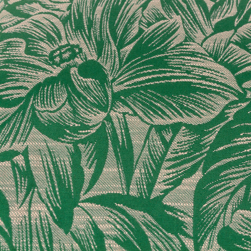 Floral Green Cushions - Grantley Jacquard Piped Cushion Cover Emerald Wylder