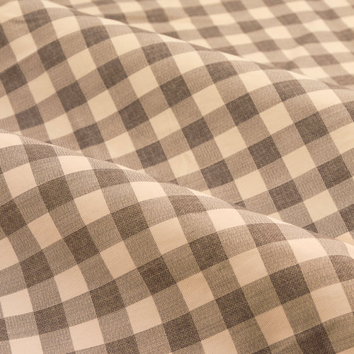 Harriet Gingham Printed Blackout Curtains Buttermilk/Chocolate