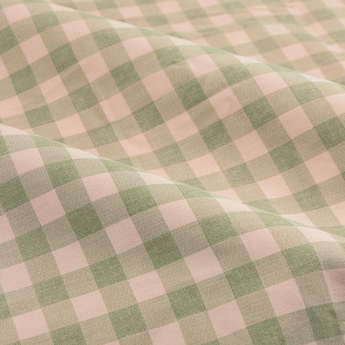 Harriet Gingham Printed Blackout Curtains Pink/Green