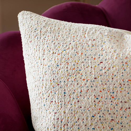 Plain White Cushions - Hali Bouclé Cushion Cover White furn.