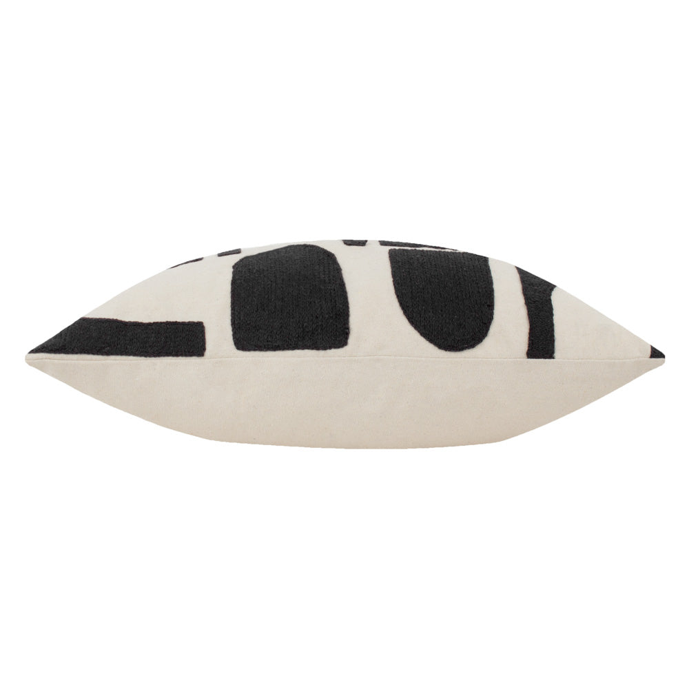 Hallam Embroidered Cotton Cushion Mono