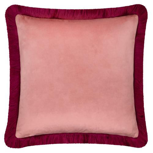 Halo Fringed Velvet Cushion Slipper/Burgundy
