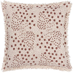 Yard Hara Woven Fringed Cotton Cushion Cover in Pecan