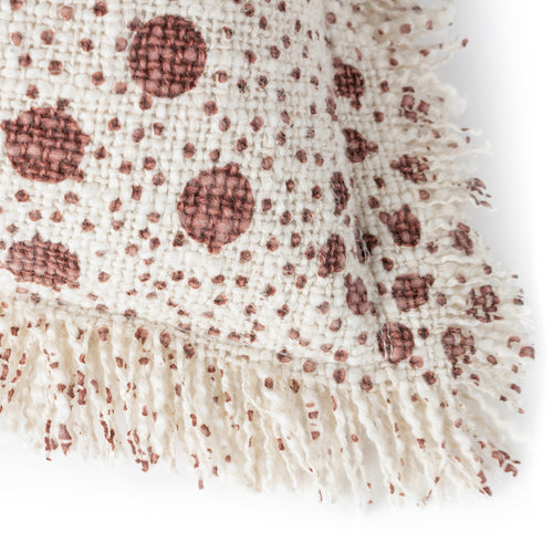 Spotted Brown Cushions - Hara Woven Fringed Cotton Cushion Cover Pecan Yard