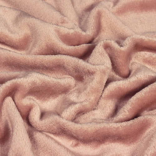 Plain Pink Throws - Harlow Fleece Throw Blush furn. 