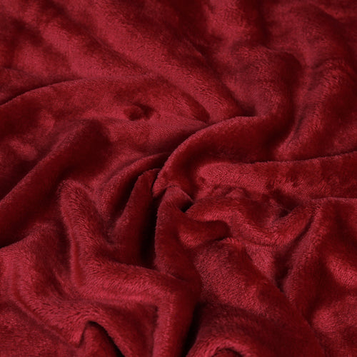 Plain Red Throws - Harlow Fleece Throw Red furn. 