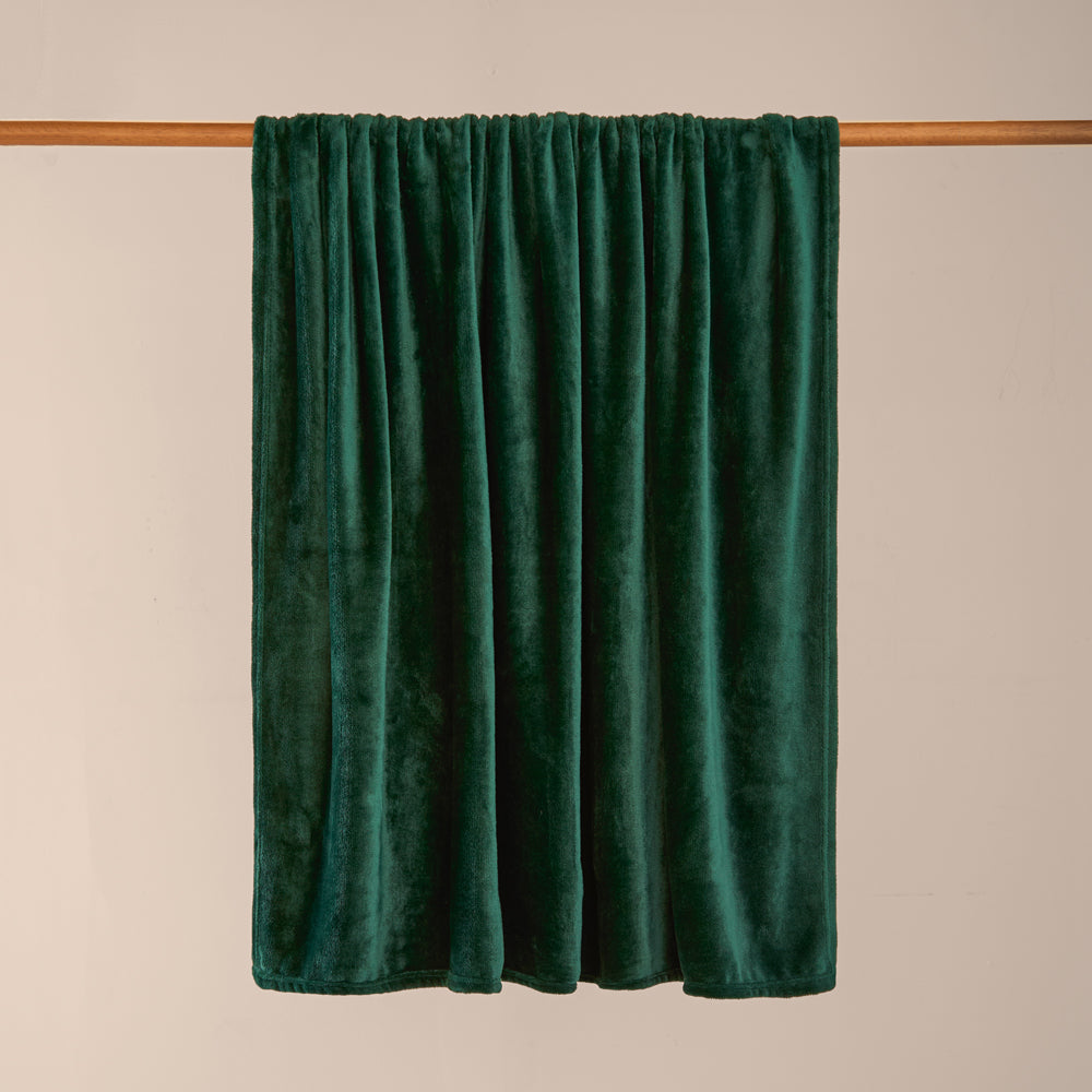 Harrow Fleece Throw Emerald