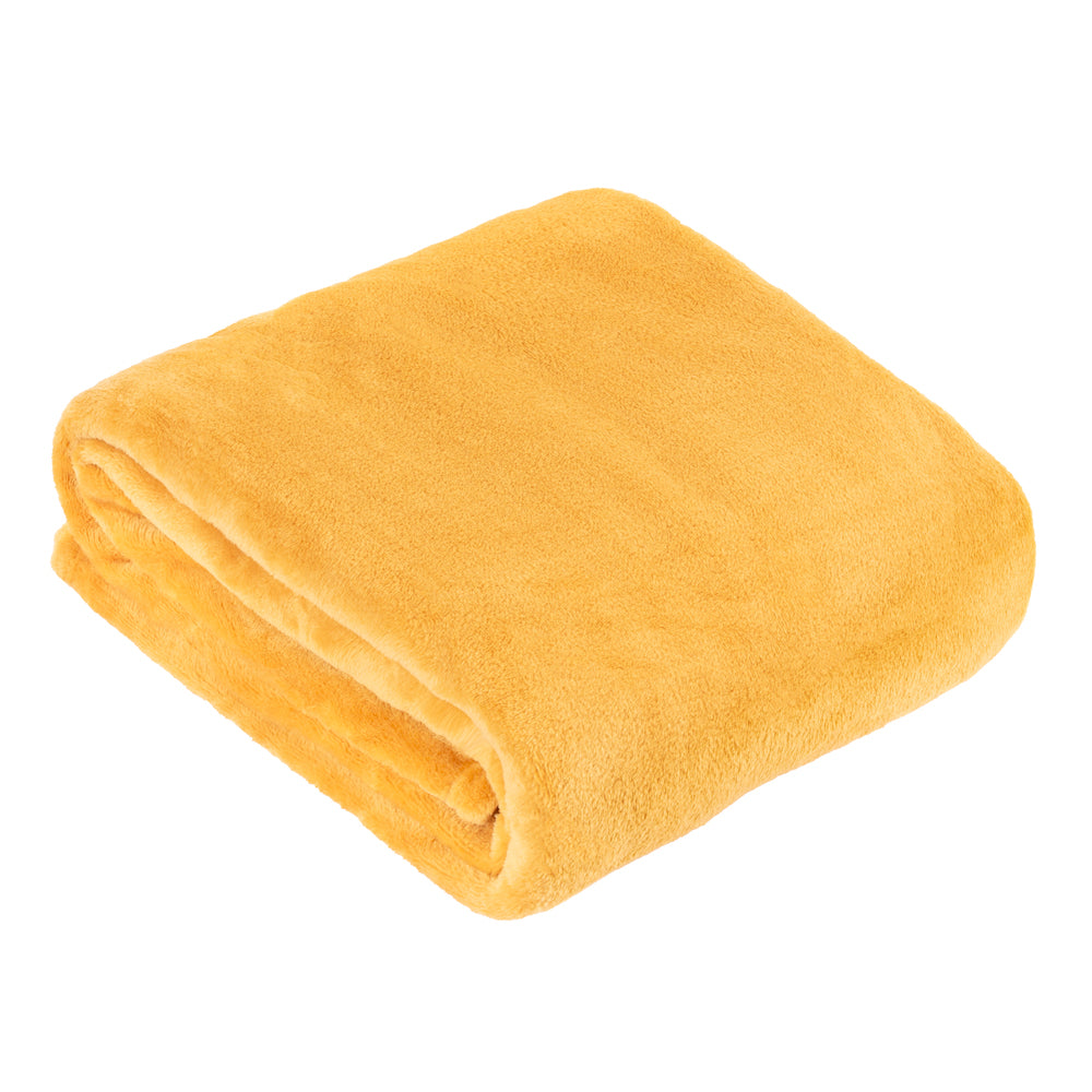 Harrow Fleece Throw Ochre