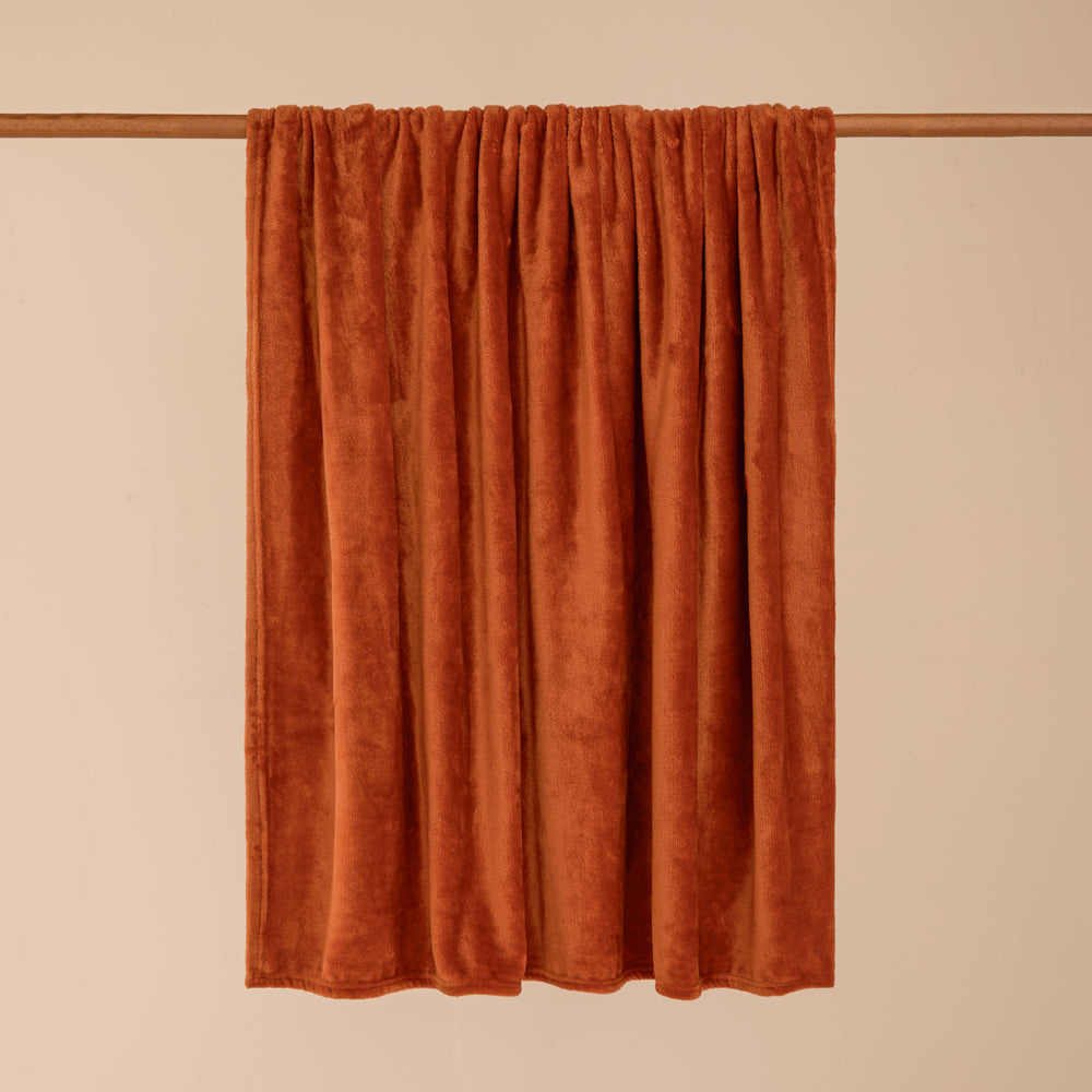 Harrow Fleece Throw Rust