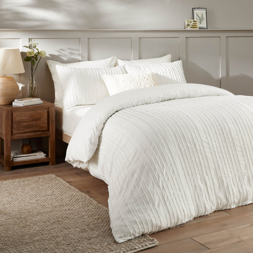 Striped White Bedding - Harrison Stripe Tufted Soft Touch Duvet Cover Set White Duvet Day