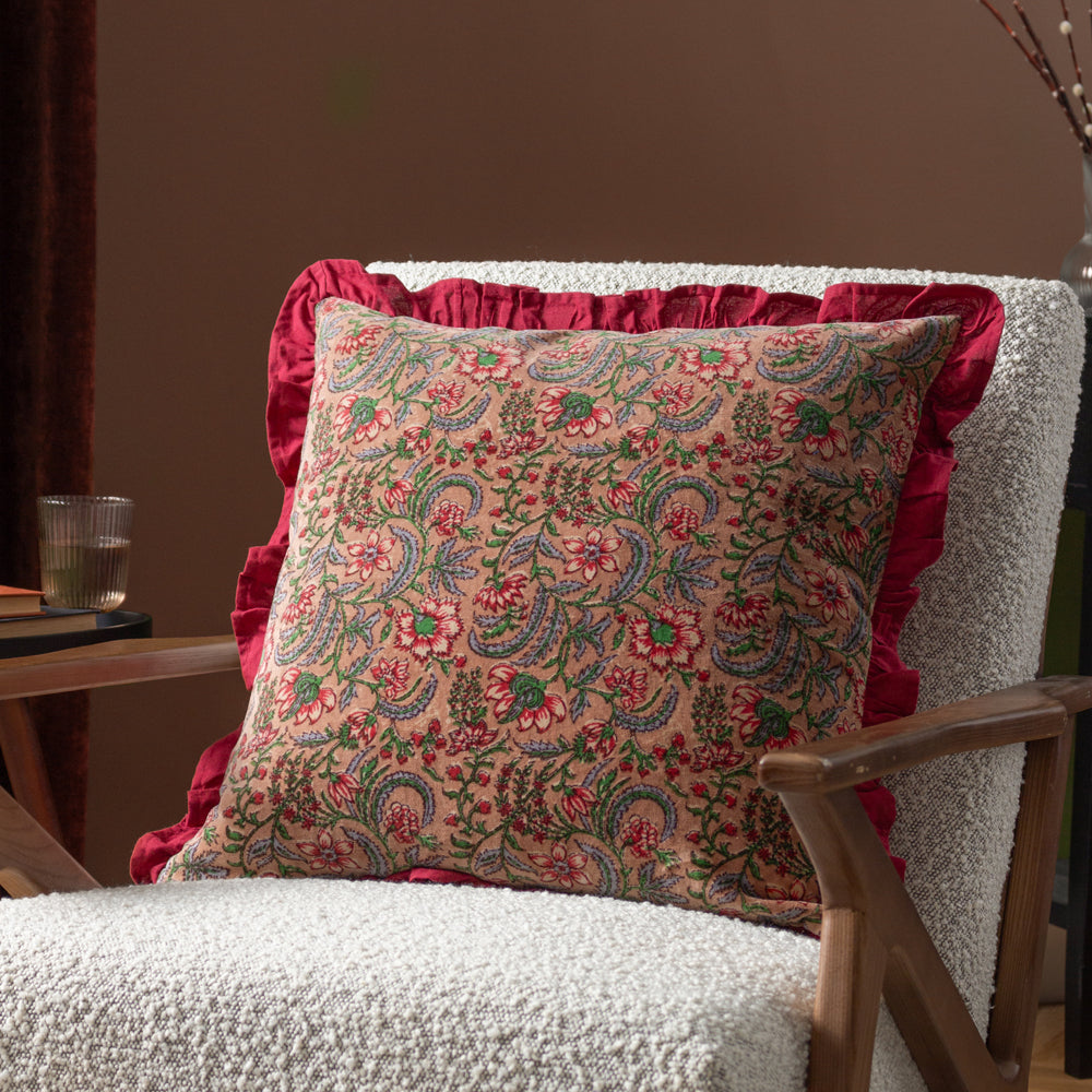 Floral Pink Cushions - Haven  Cushion Cover Blushing Rose Paoletti