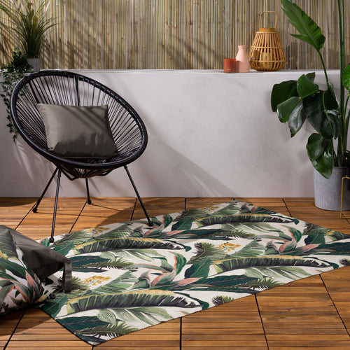 Floral Green Rugs - Hawaii 120x170cm Indoor/Outdoor Rug Green Wylder