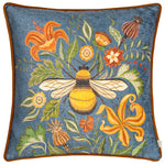 Evans Lichfield Hawthorn Bee Cushion Cover in Petrol