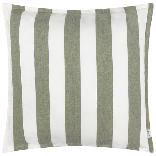 Striped Green Cushions - Hayle Cotton Outdoor Cushion Cover Moss Yard