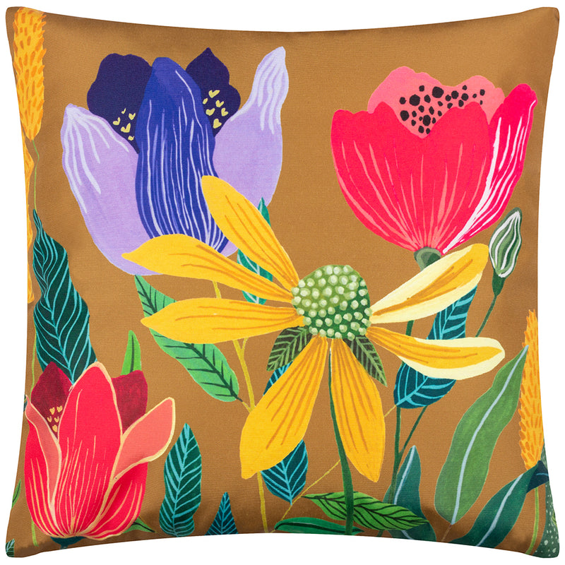 Floral Yellow Cushions - House of Bloom Celandine Outdoor Cushion Cover Saffron Wylder