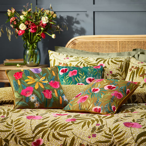 Floral Green Bedding - House of Bloom Poppy Duvet Cover Set Sage Wylder