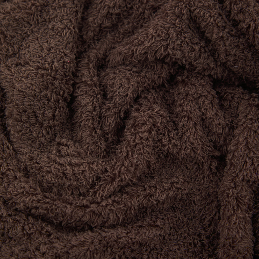 Harlan Borg Sherpa Tasselled Throw Chocolate