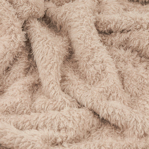 Harlan Borg Sherpa Tasselled Throw Natural