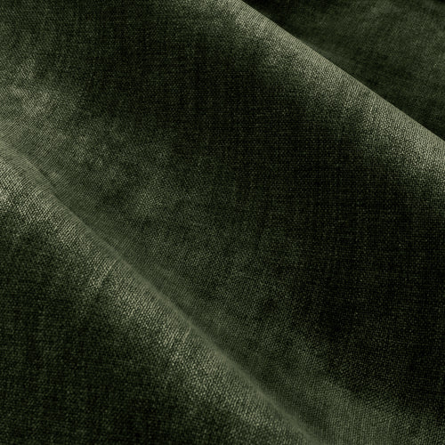 Heavy Chenille Fully Lined Velvet Eyelet Curtains Lichen