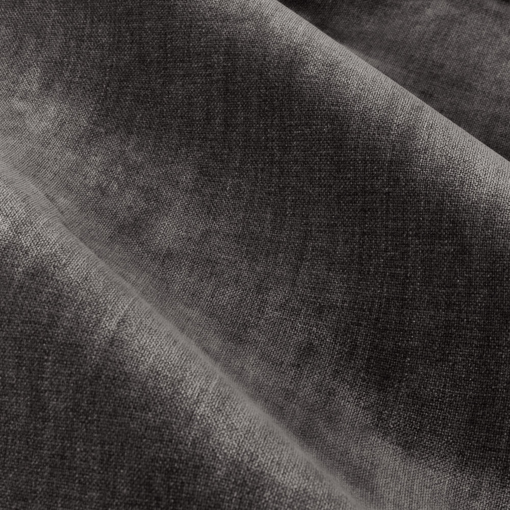 Heavy Chenille Fully Lined Velvet Pencil Pleat Curtains Charcoal