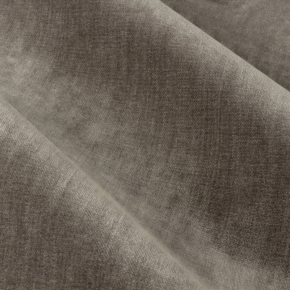Heavy Chenille Fully Lined Velvet Pencil Pleat Curtains Greige