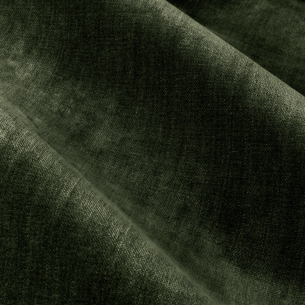 Heavy Chenille Fully Lined Velvet Pencil Pleat Curtains Lichen