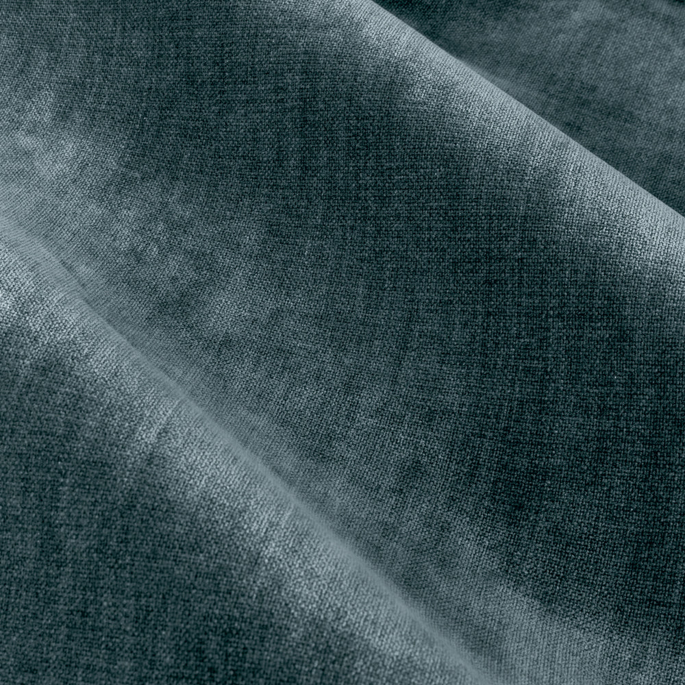 Heavy Chenille Fully Lined Velvet Pencil Pleat Curtains Marine