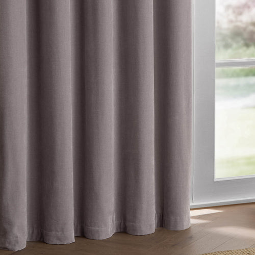 Heavy Chenille Fully Lined Pencil Pleat Curtains Mauve